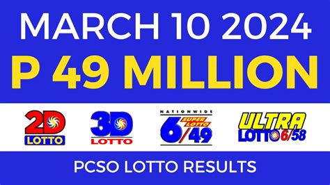 lotto result march 10 2024|PCSO Results Mar 10, 2024, Sunday .